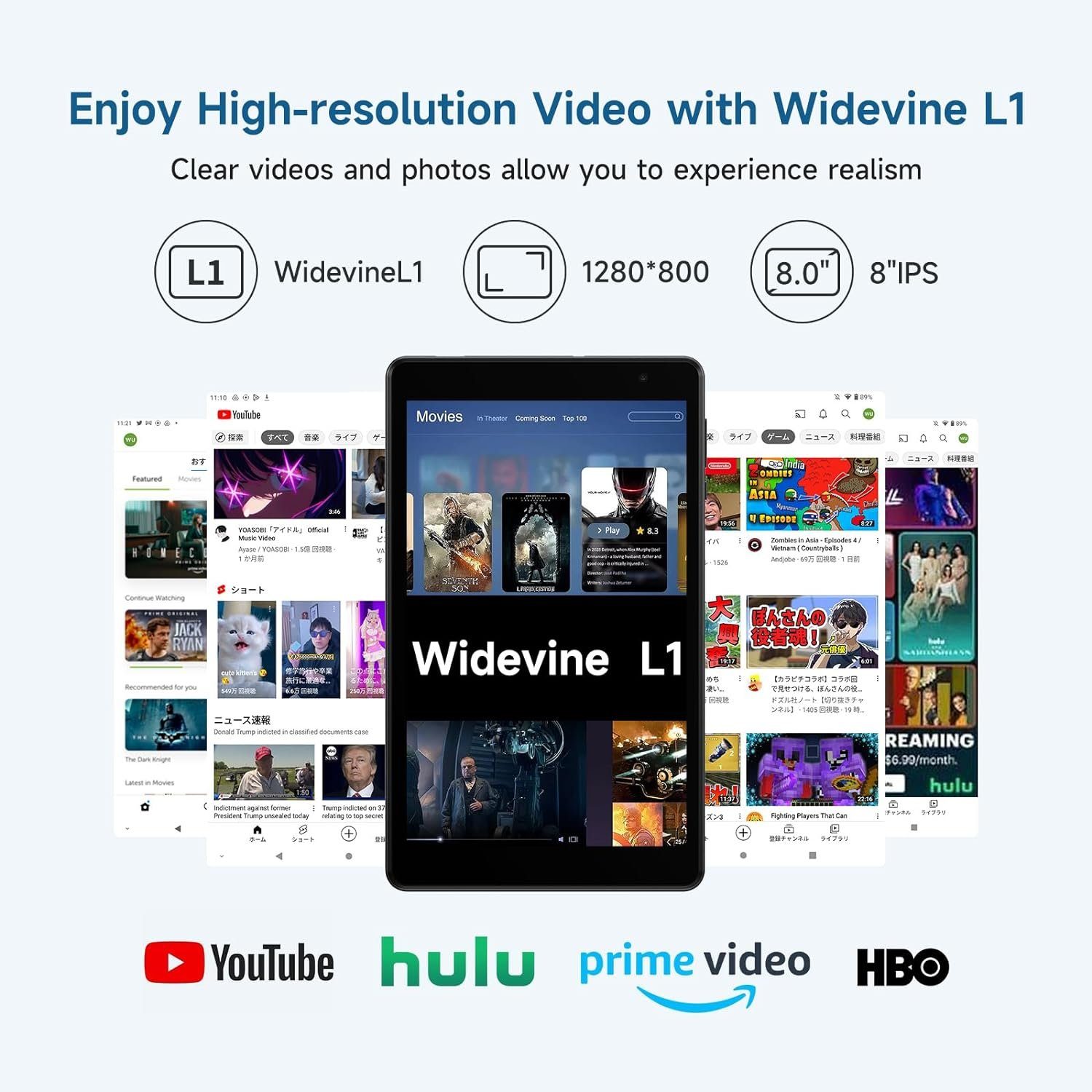 ALLDOCUBE iPlay 50 Mini Lite HD 1280 × 800 IPS Display, 8(4+4) GB RAM /TF 512GB Tablet (8