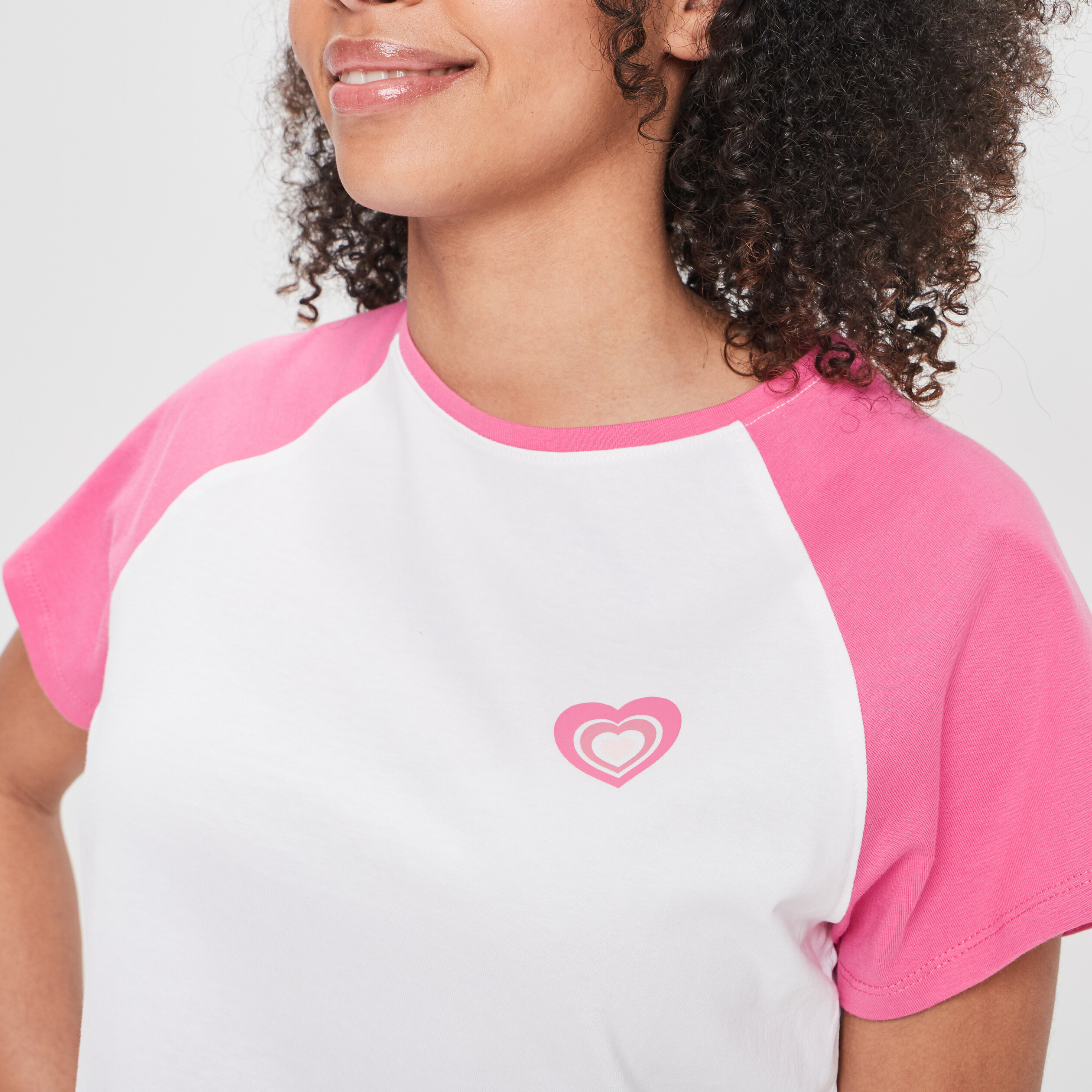 T-shirt cropped rose femme | La Halle