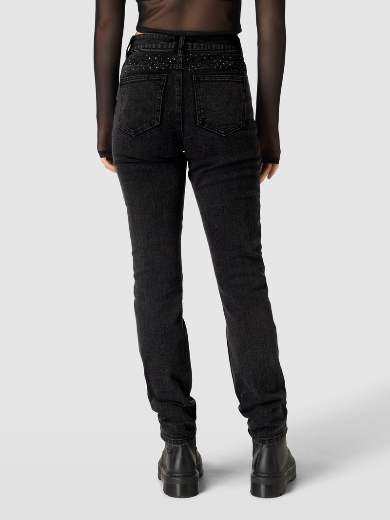 Jeans mit Ziersteinbesatz Modell 'EMILY' in black