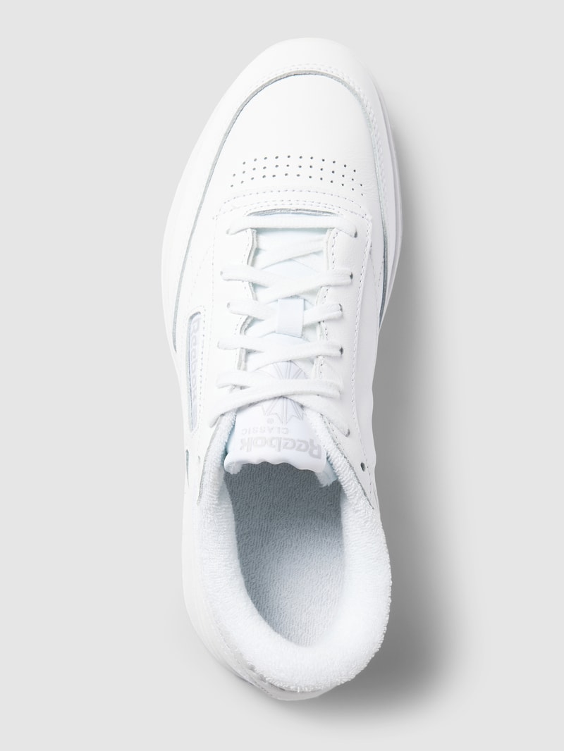 Sneaker mit Futter aus Frottee Modell 'Club C' in weiß