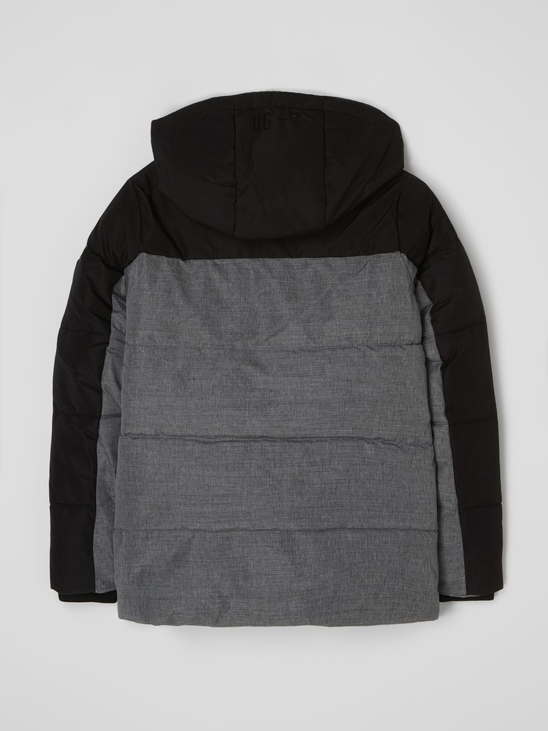 Steppjacke in Two-Tone-Machart in schwarz