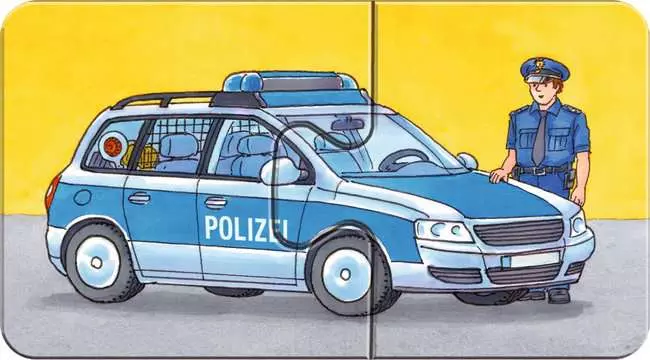 Kinderpuzzle ab 2 Jahren - Einsatzfahrzeuge - 2 Teile
