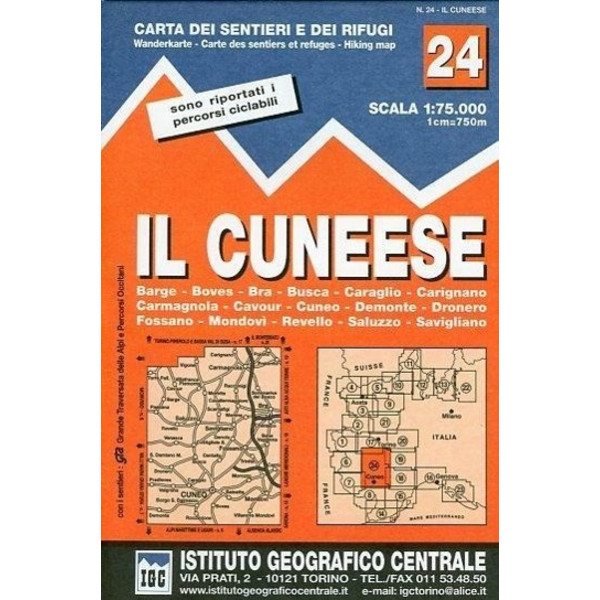 IGC Italien 1 : 75 000 Wanderkarte 24 Il Cuneese - Wanderkarte