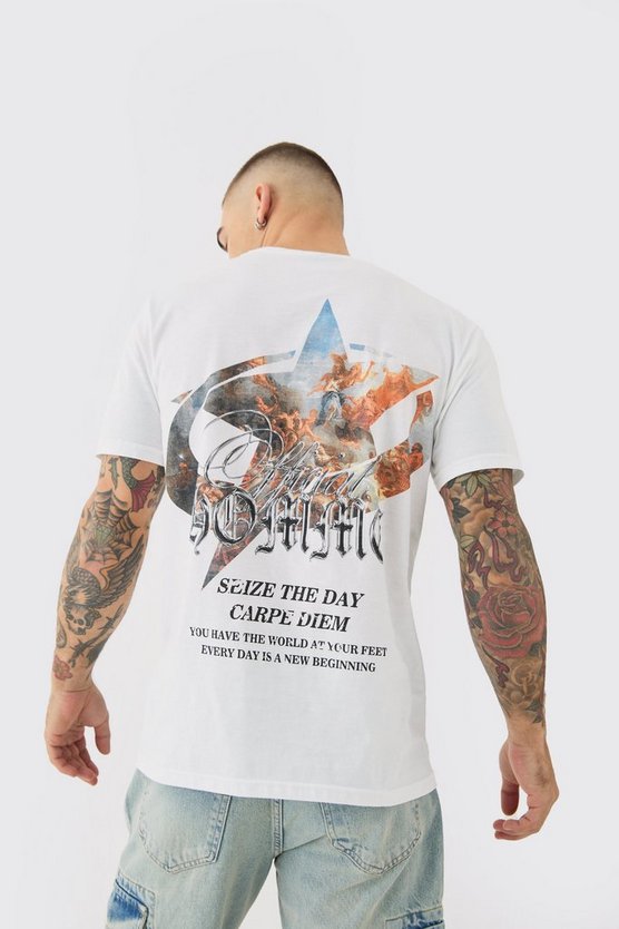 Oversized Star Renaissance Graphic T-shirt