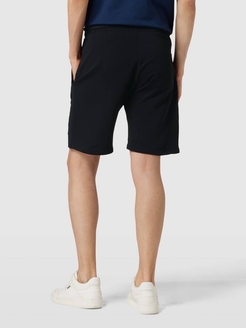 Sweatshorts aus Baumwolle mit Label-Detail in schwarz