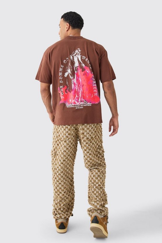 Oversize T-Shirt mit Gothic Print