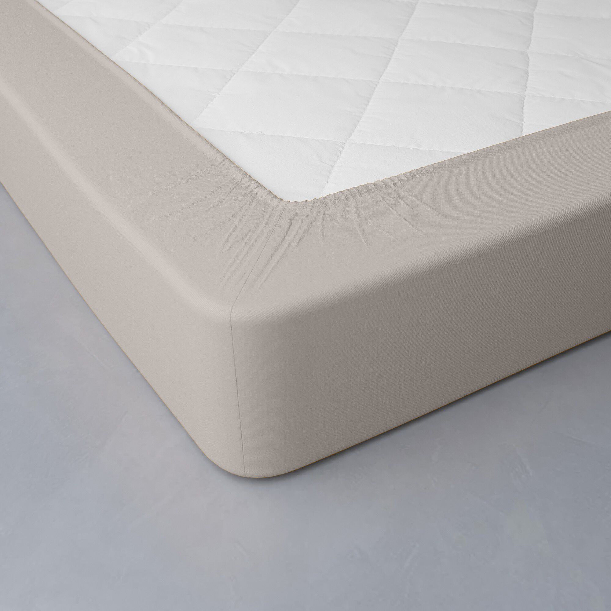 Drap-housse uni percale bonnets 40 cm