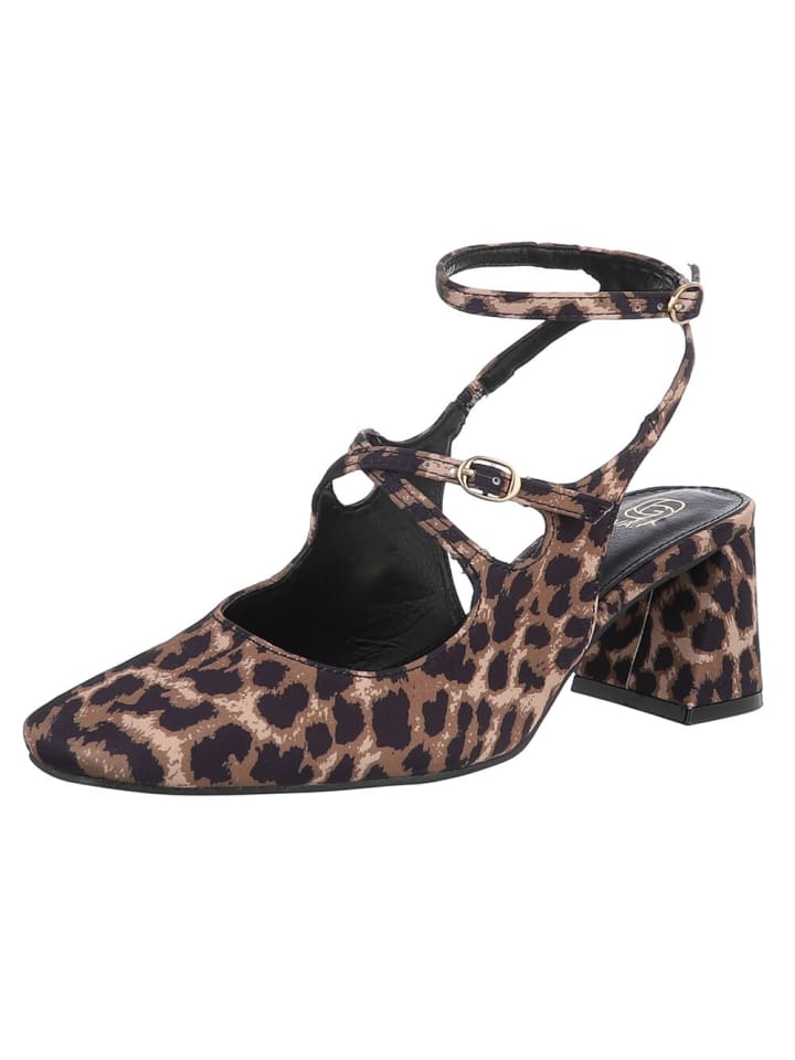 Ital-Design High Heel in Braun und Beige günstig kaufen
