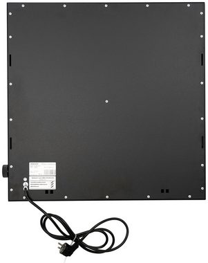 Vasner Infrarotheizung Konvi schwarz, Hybridheizung mit Konvektion & Thermostat, 600 Watt