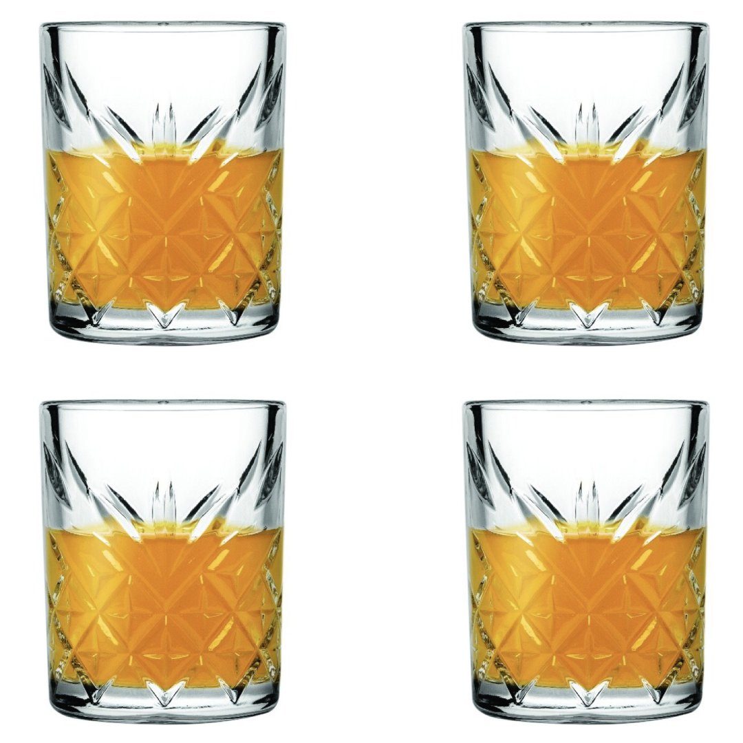 Pasabahce Gläser-Set Timeless, Glas, 4-teliges Schnapsgläser Set, Shotgläser