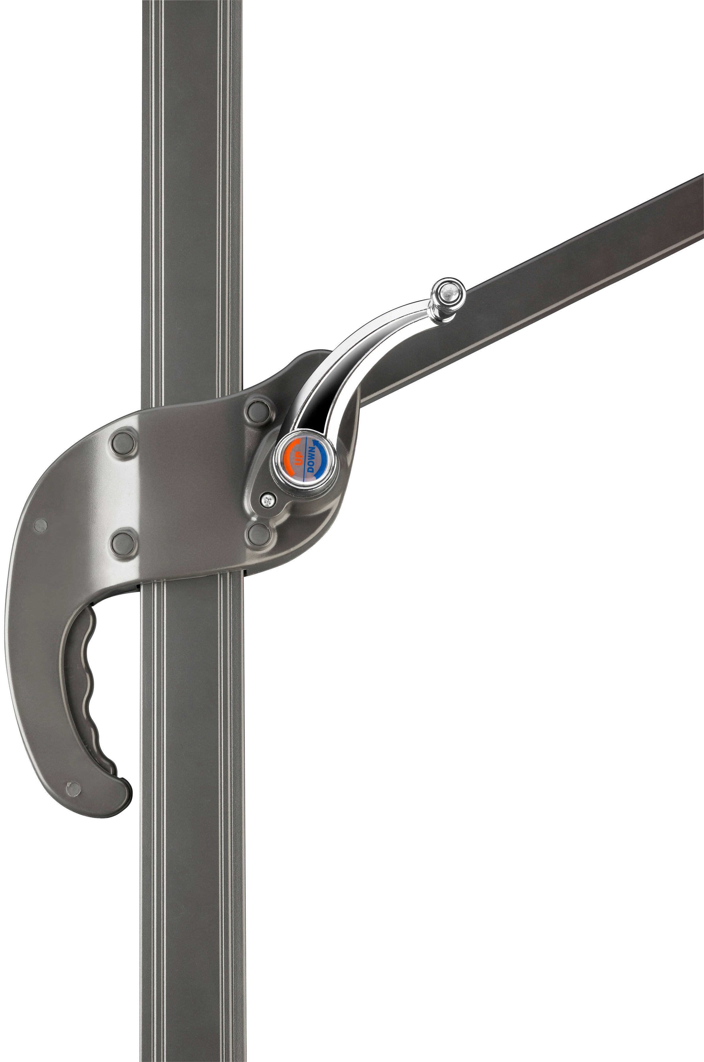 Schneider Schirme Ampelschirm Rhodos Junior, LxB: 230x230 cm, mit Schutzhülle, ohne Wegeplatten