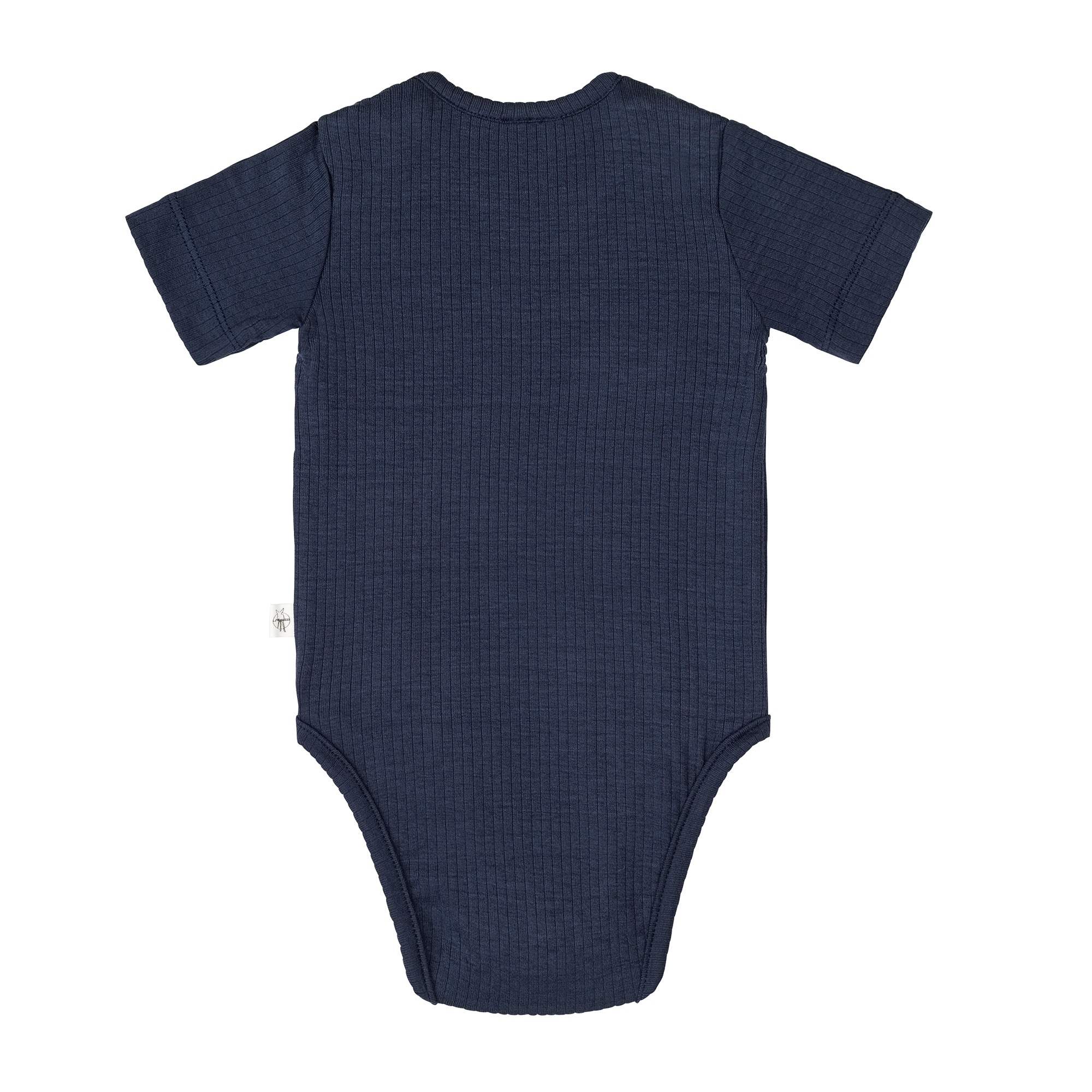 Baby Body Kurzarm - gerippt, Blau
