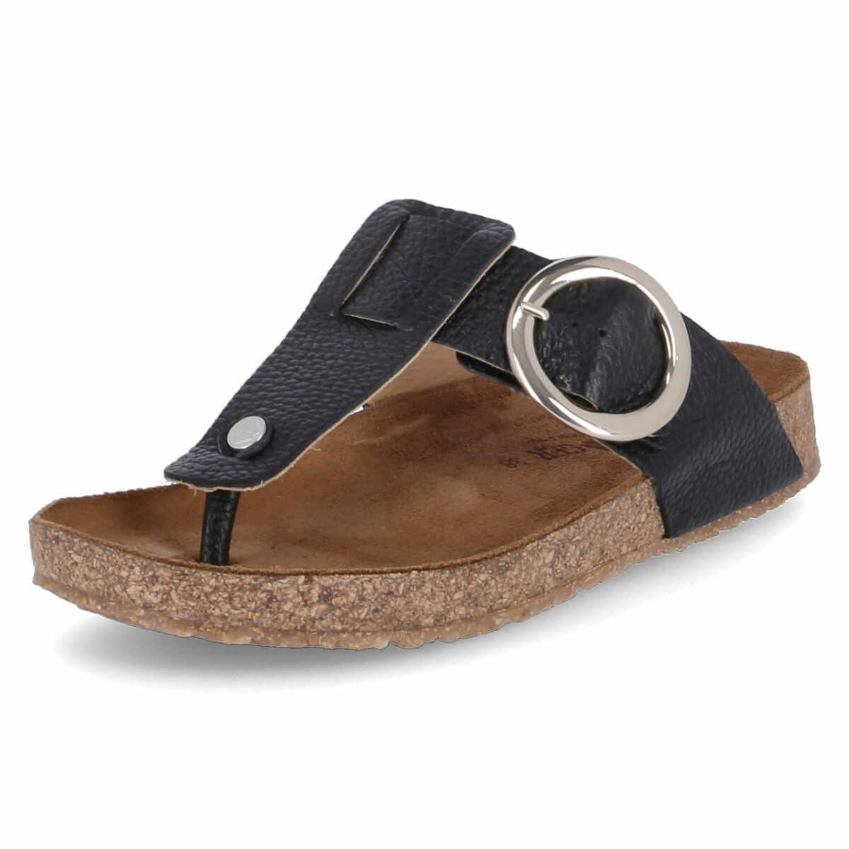 HAFLINGER Klassische Sandalen schwarz 2021 Round Buckle Corinna