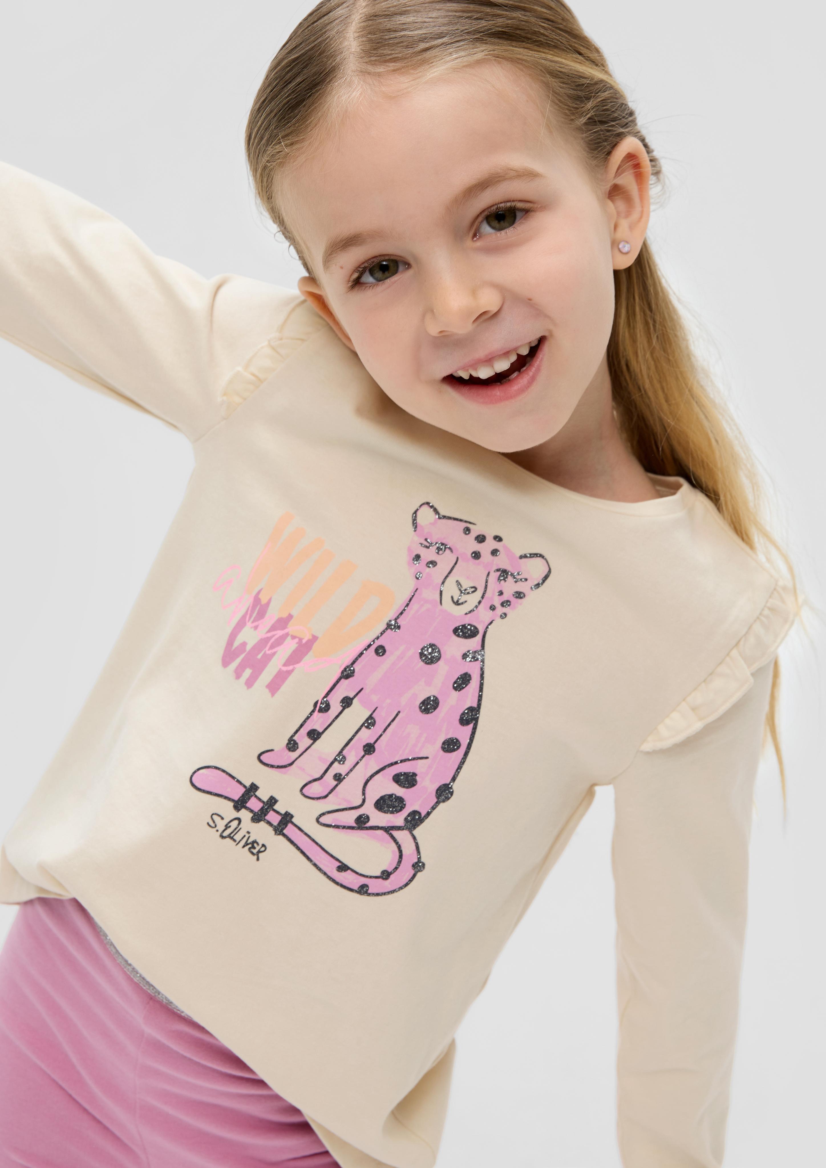 Longsleeve mit Frontprint  2140026-0805