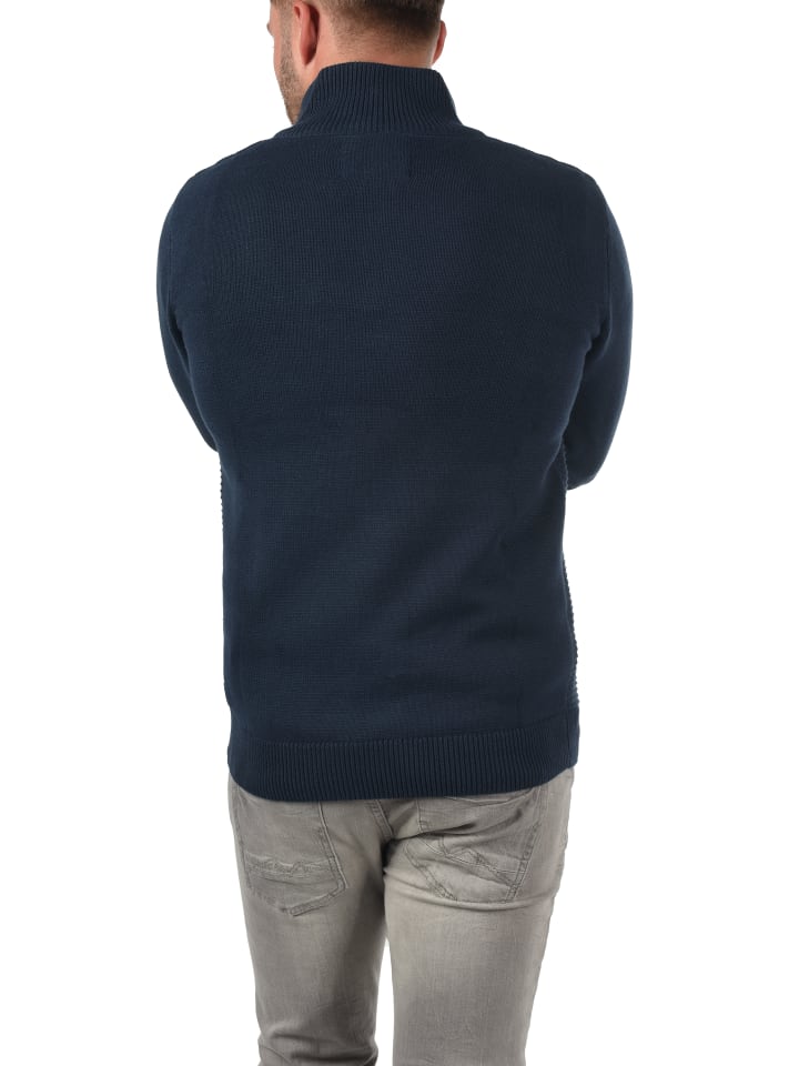 INDICODE Troyer IDRichard 35421MM Strickpulli mit Stehkragen in dunkelblau günstig kaufen