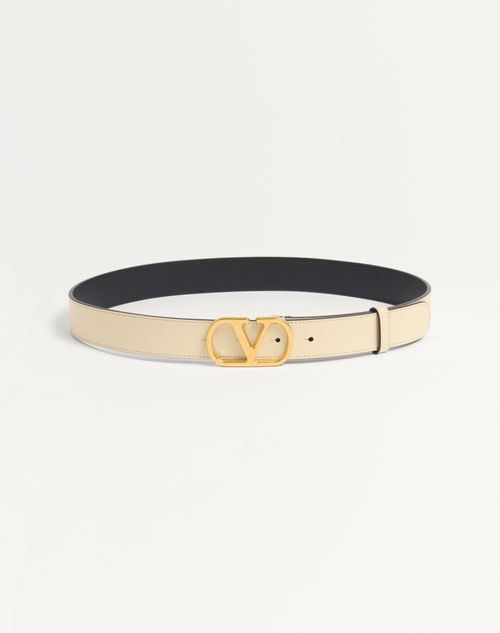 Cinto exclusivo VLogo em pele de bezerro brilhante 30 mm