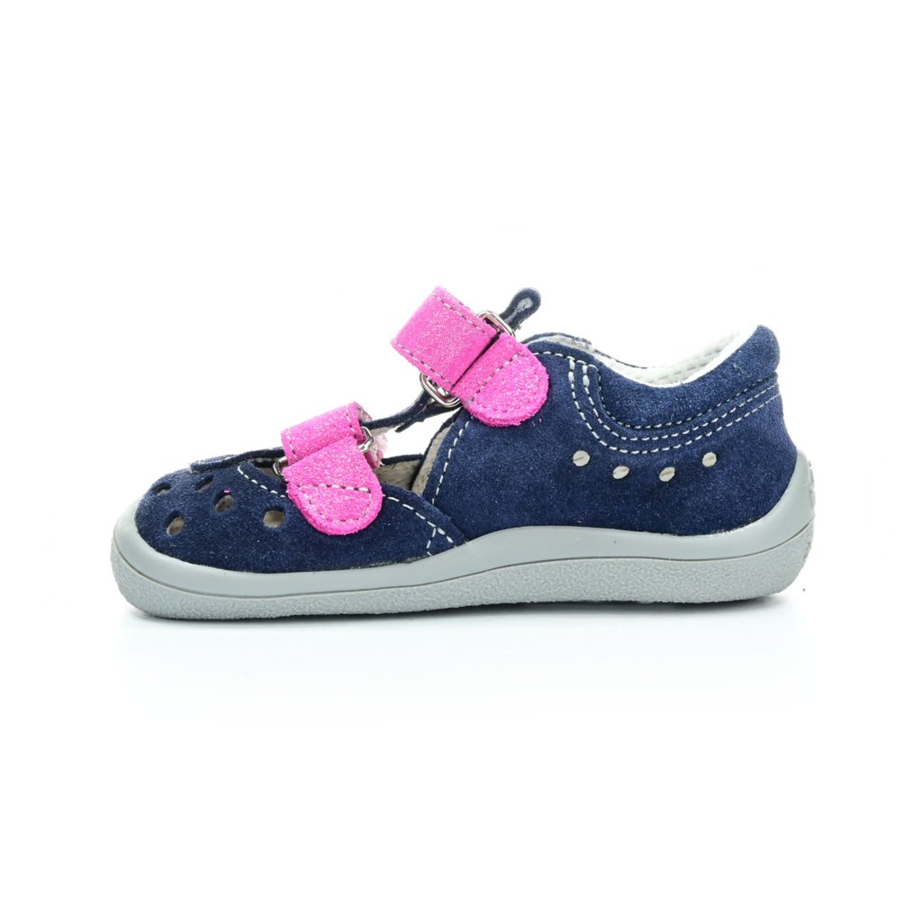 Beda Ocean Shine Barfußsandalen mit Hinterkappe Klett (BF 0001 / SD / W / OP)