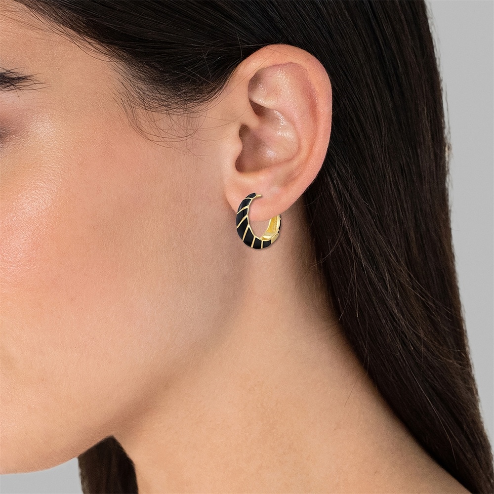 Glanzstücke München Boucles doreilles Argent sterling en Or jaune Boucles d'oreilles