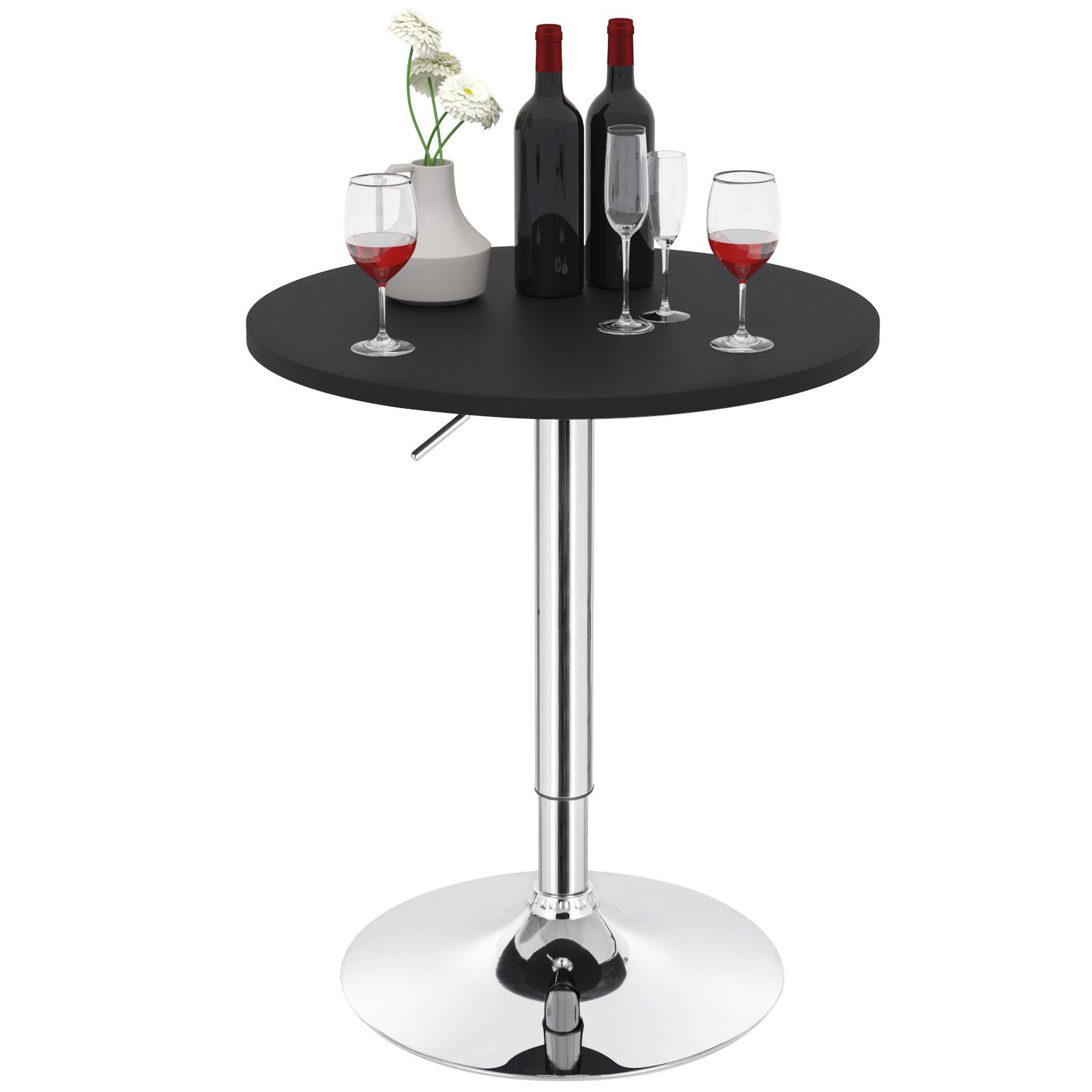 Woltu Bartisch (1-St), Stehtisch Drehtisch, MDF Partytisch, höhenverstellbar