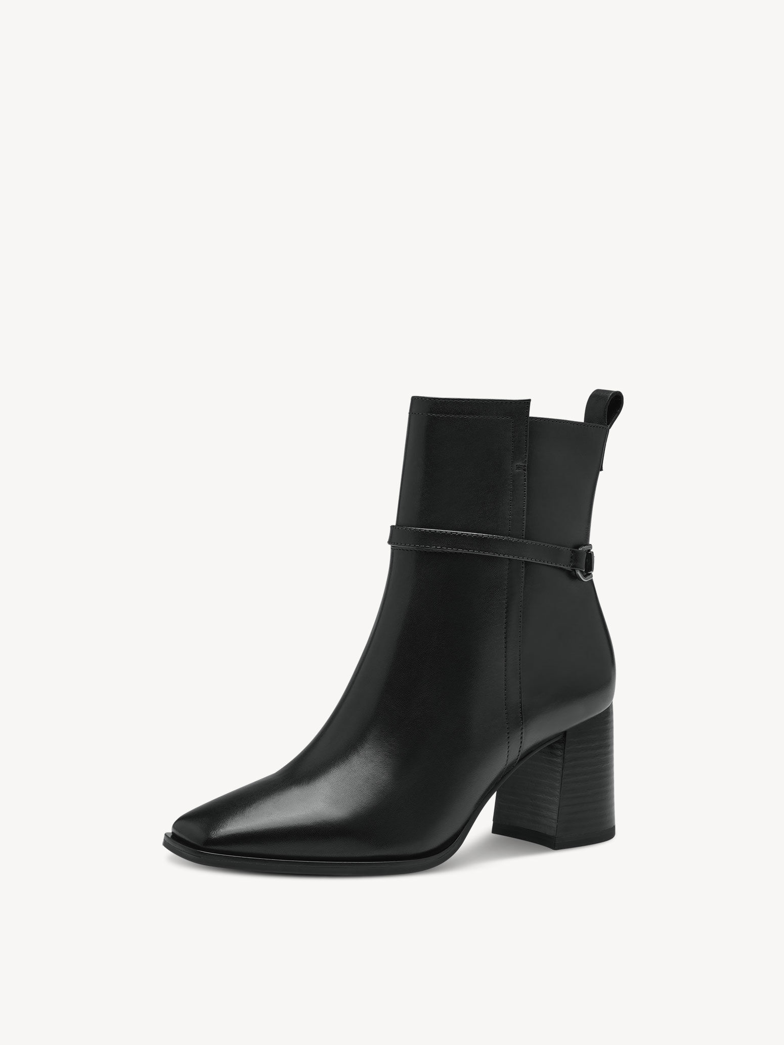 Bottine en cuir - noir