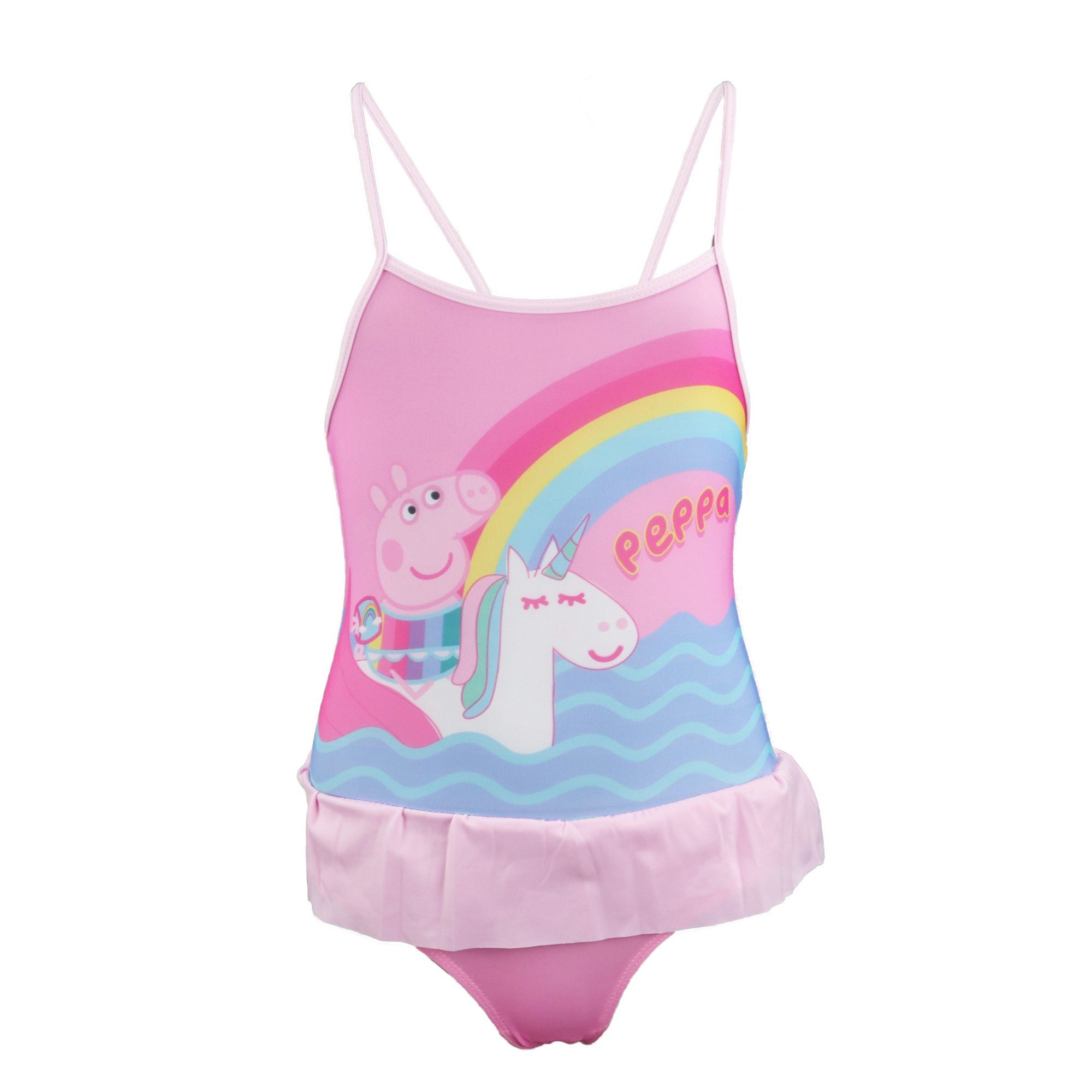 Peppa Pig Badeanzug Peppa Wutz Mädchen Kinder Badeanzug Gr. 92 bis 116