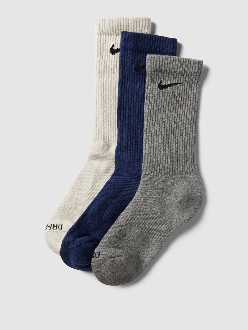 Socken mit Label-Print in taupe