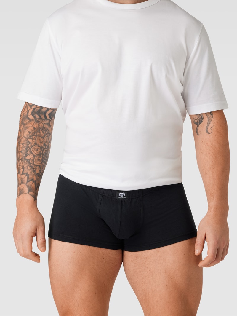 PLUS SIZE Pants mit Label-Patch im 2er-Pack in schwarz