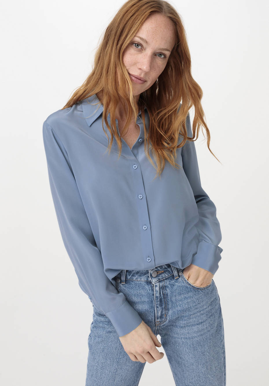 Bluse aus reiner Seide