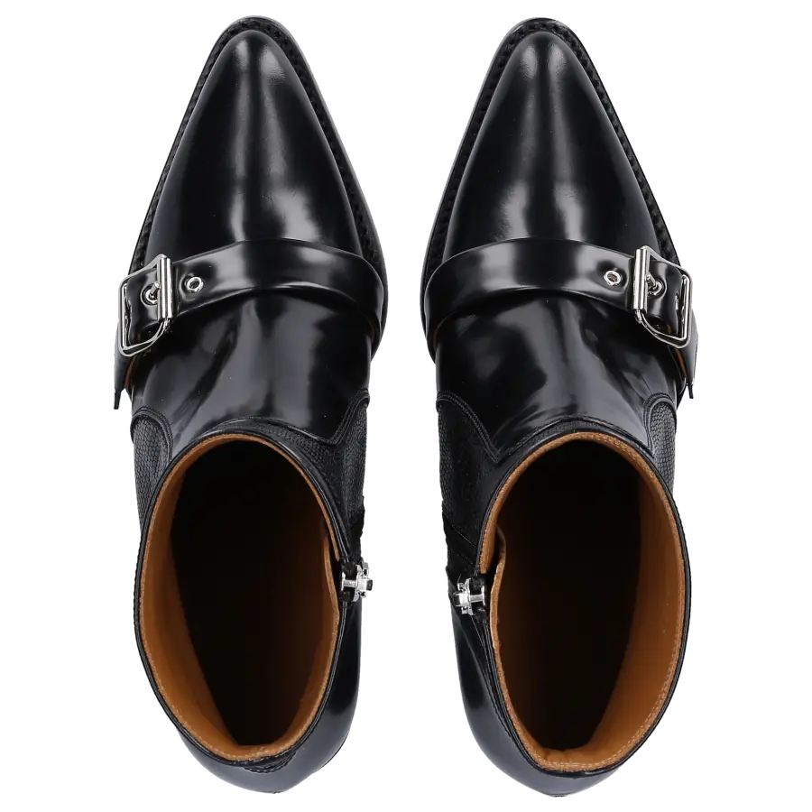 Chloé - Stiefeletten RYLEE Kalbsleder Logo schwarz - schwarz