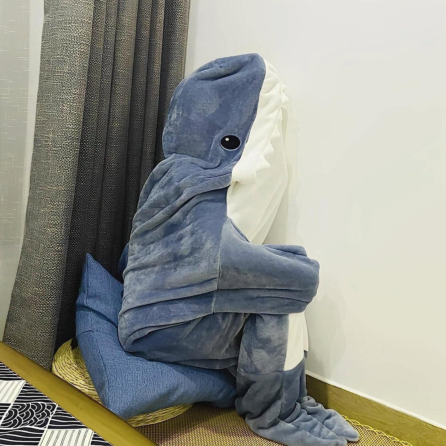 Wohndecke Shark Blanket,Hai Decke Zum Anziehen Schlafsack,Hoodie Shark, XDeer, Onesie Blanket,Super Weich,Gemütlich,Flanell,coolste Geschenk