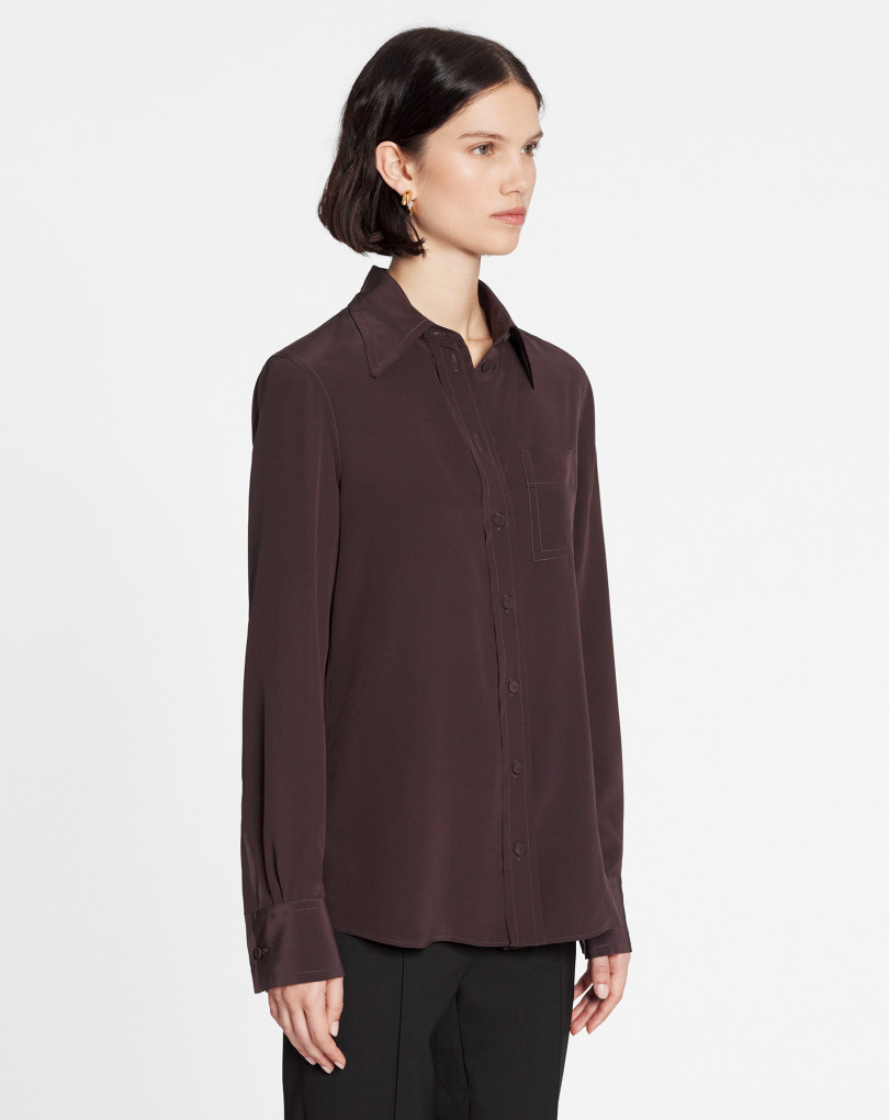 CHEMISE CLASSIQUE EN CREPE DE CHINE