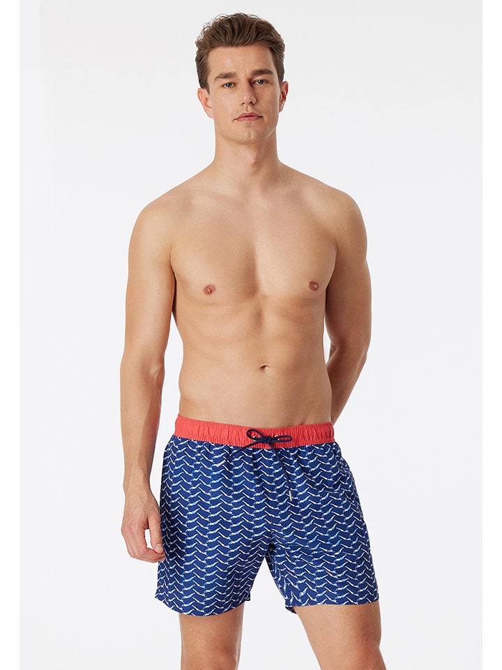 Schiesser Badeshorts in Blau/ Rot günstig kaufen