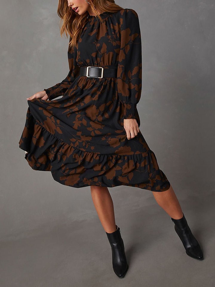 Milan Kiss Kleid in Schwarz/ Braun günstig kaufen