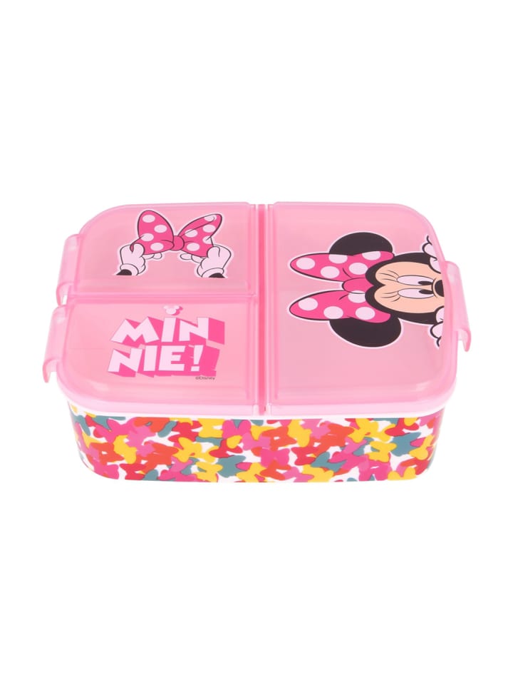 Disney Minnie Mouse Kinder Premium Brotdose Lunchbox mit 3 Fächern in Rosa günstig kaufen onesize