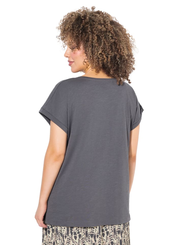 Ulla Popken Shirt in graphitgrau günstig kaufen