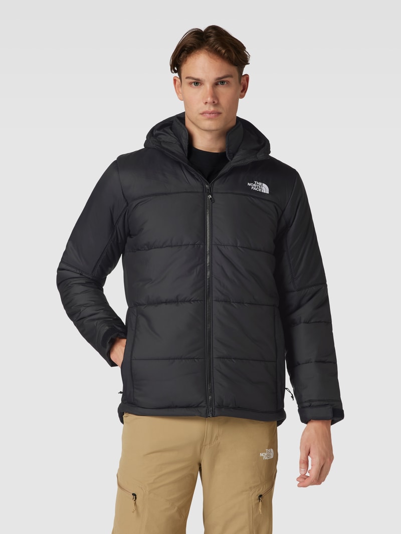 Steppjacke mit Logo-Stitching Modell 'CIRCULAR DIABLO' in schwarz