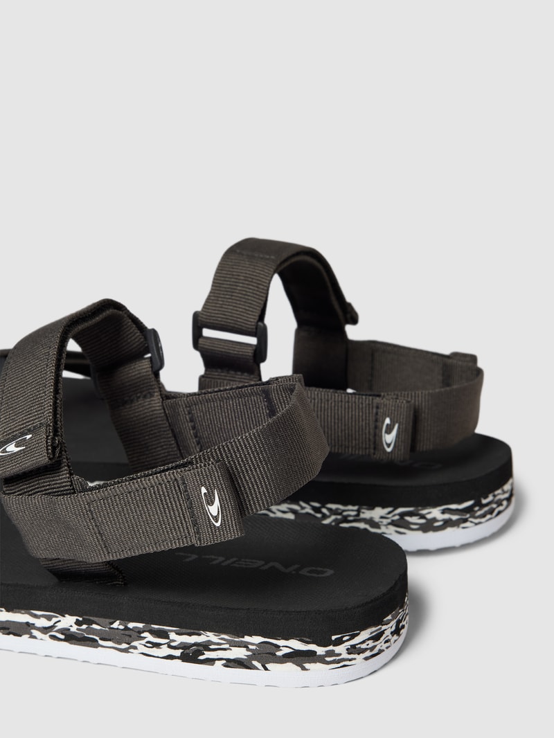 Sandalen mit Label-Patch Modell 'CAMORRO STRAP' in dunkelgrau