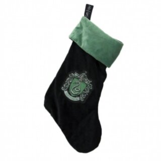 Harry Potter Slytherin Fleece Christmas Stocking Woven Badge 47x30cm
