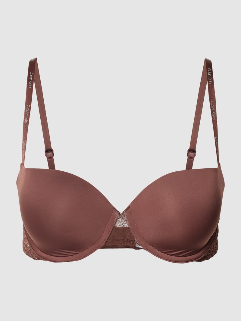 Schalen-BH mit Spitzenbesatz Modell 'FLIRTY' in dunkelbraun