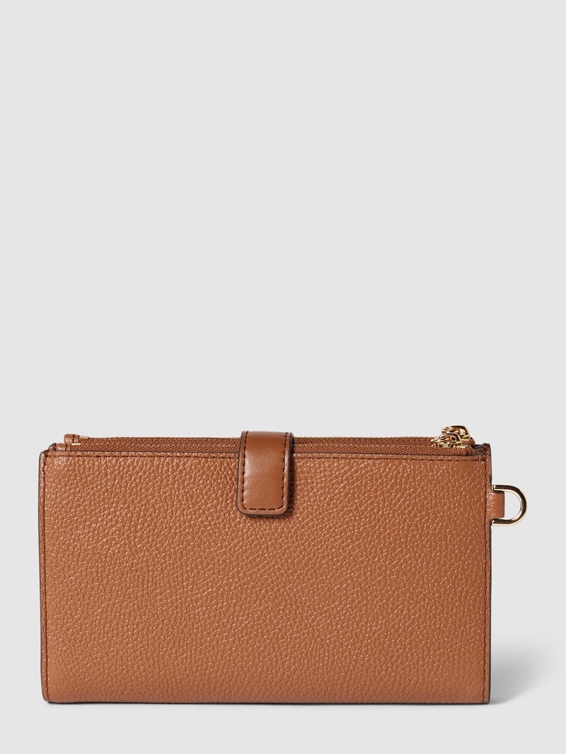 Portemonnaie aus echtem Leder Modell 'Jet Set' in cognac