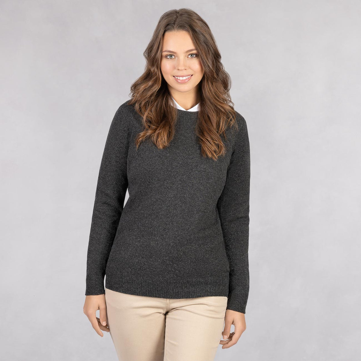 Wollpullover Rundhals Damen