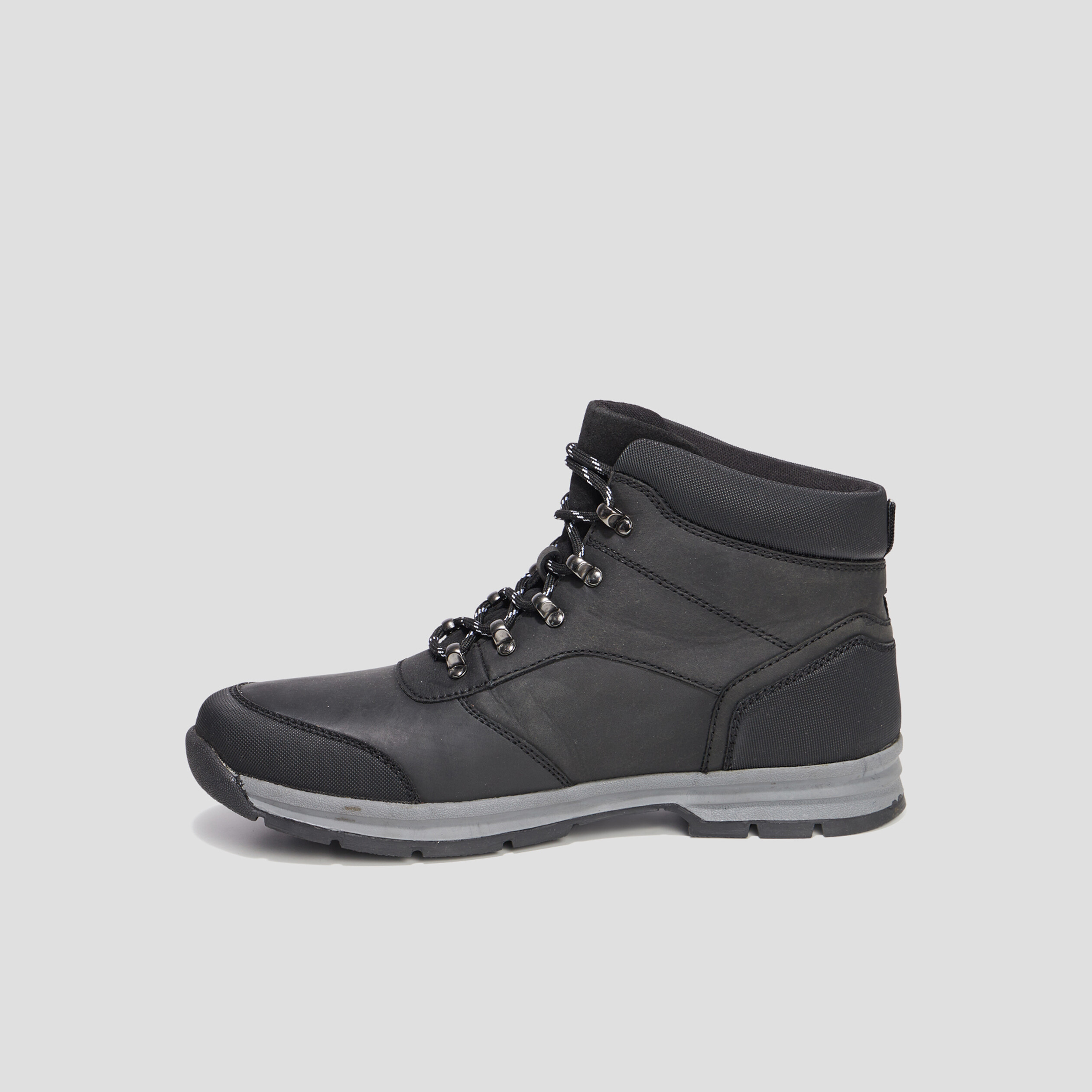 Bottines à lacets en cuir Trappeur noir homme | La Halle