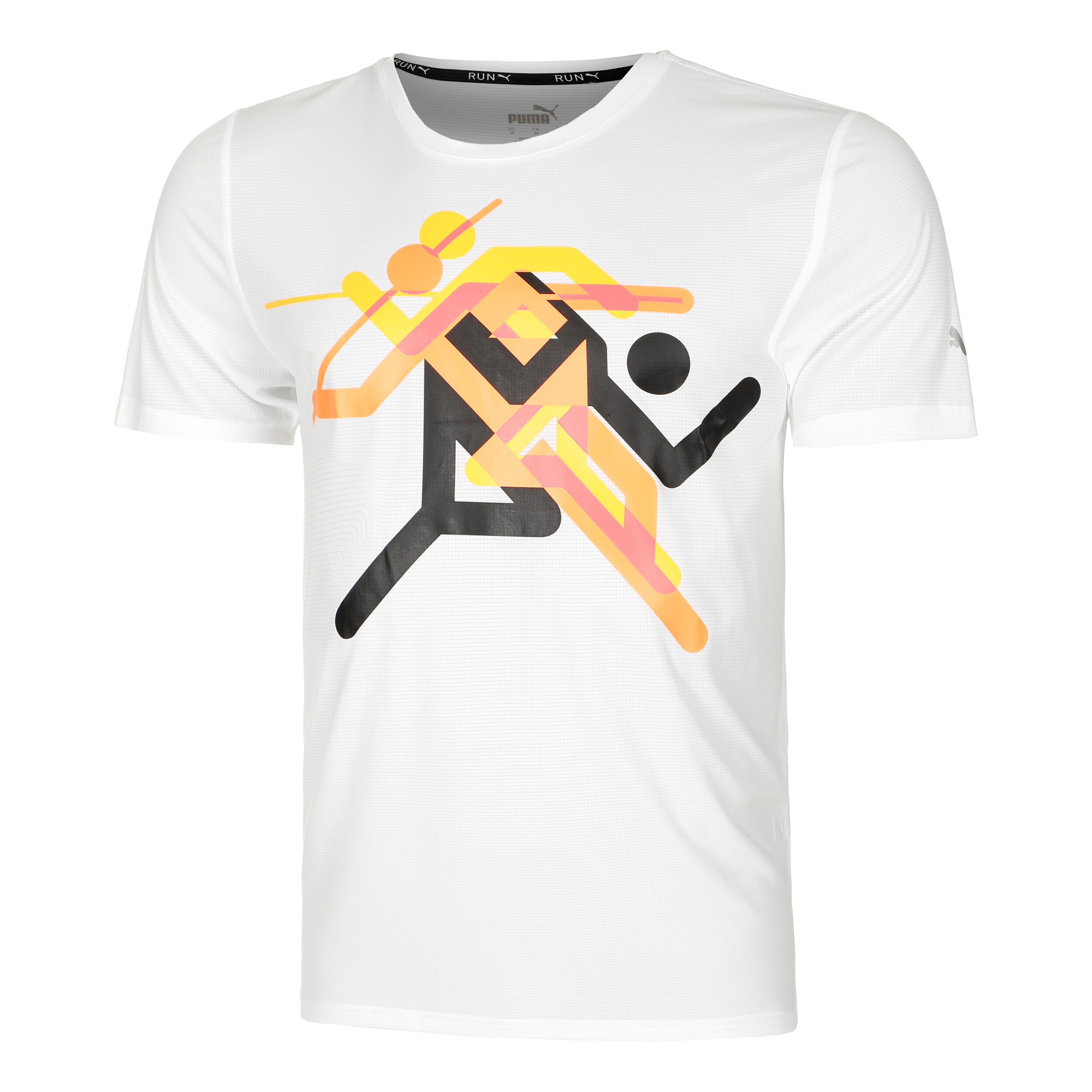 Run Faster Icons Graphic Laufshirt Herren - Weiß, Mehrfarbig