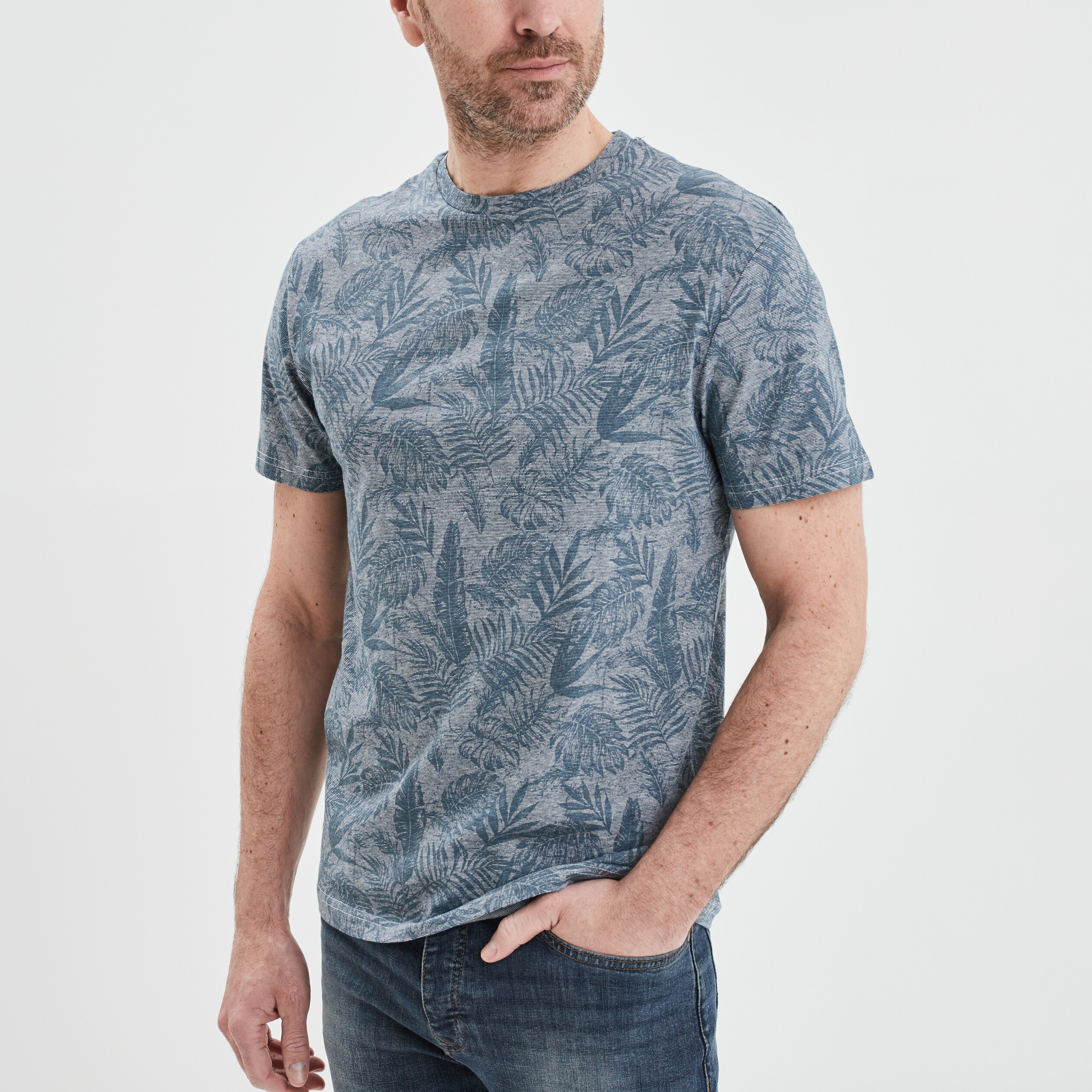 T-shirt manches courtes bleu homme | La Halle