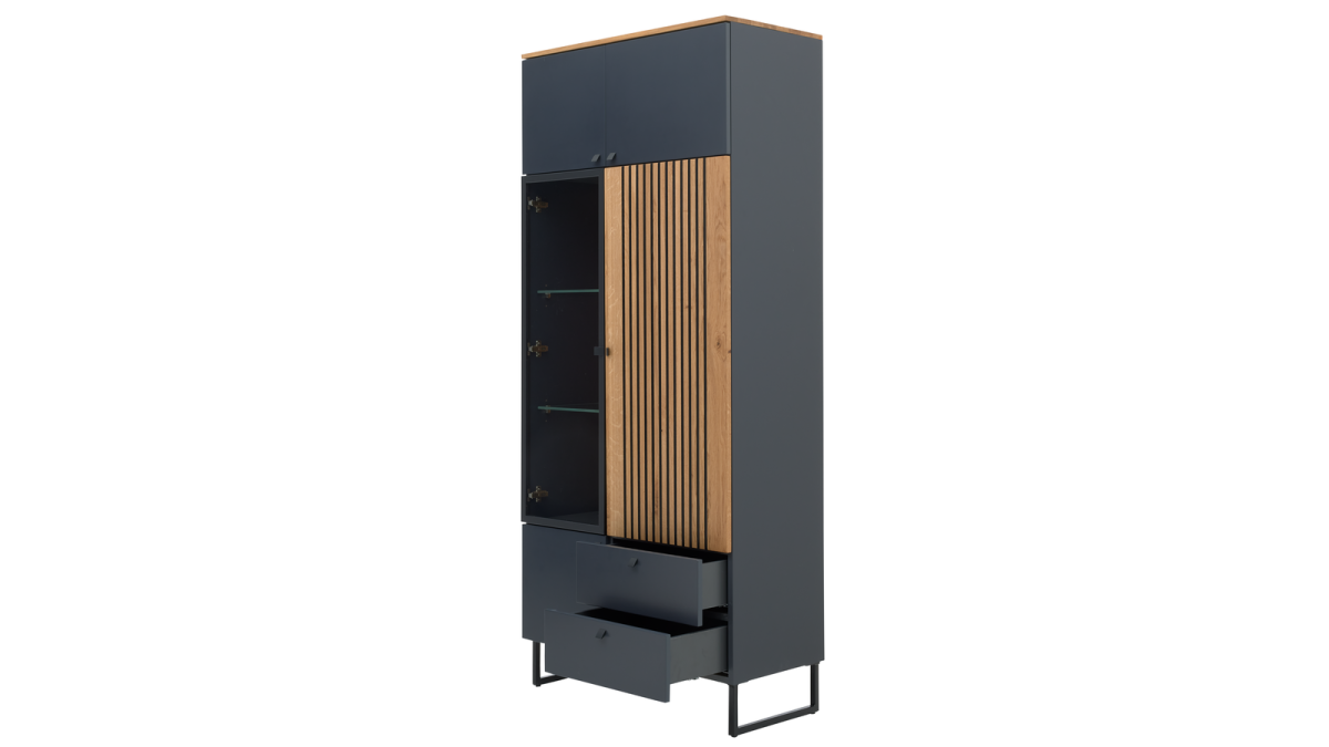 Interliving Vitrine Quarzgrau