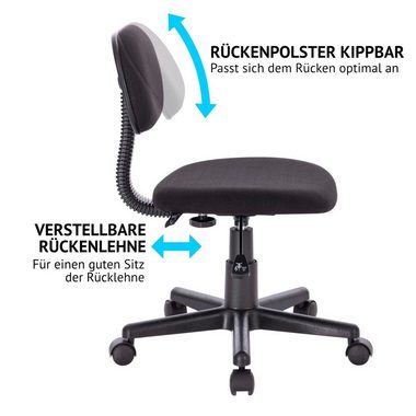SVITA Schreibtischstuhl MAGGY, Drehstuhl, Bürostuhl, Höhenverstellbar, Schwarz