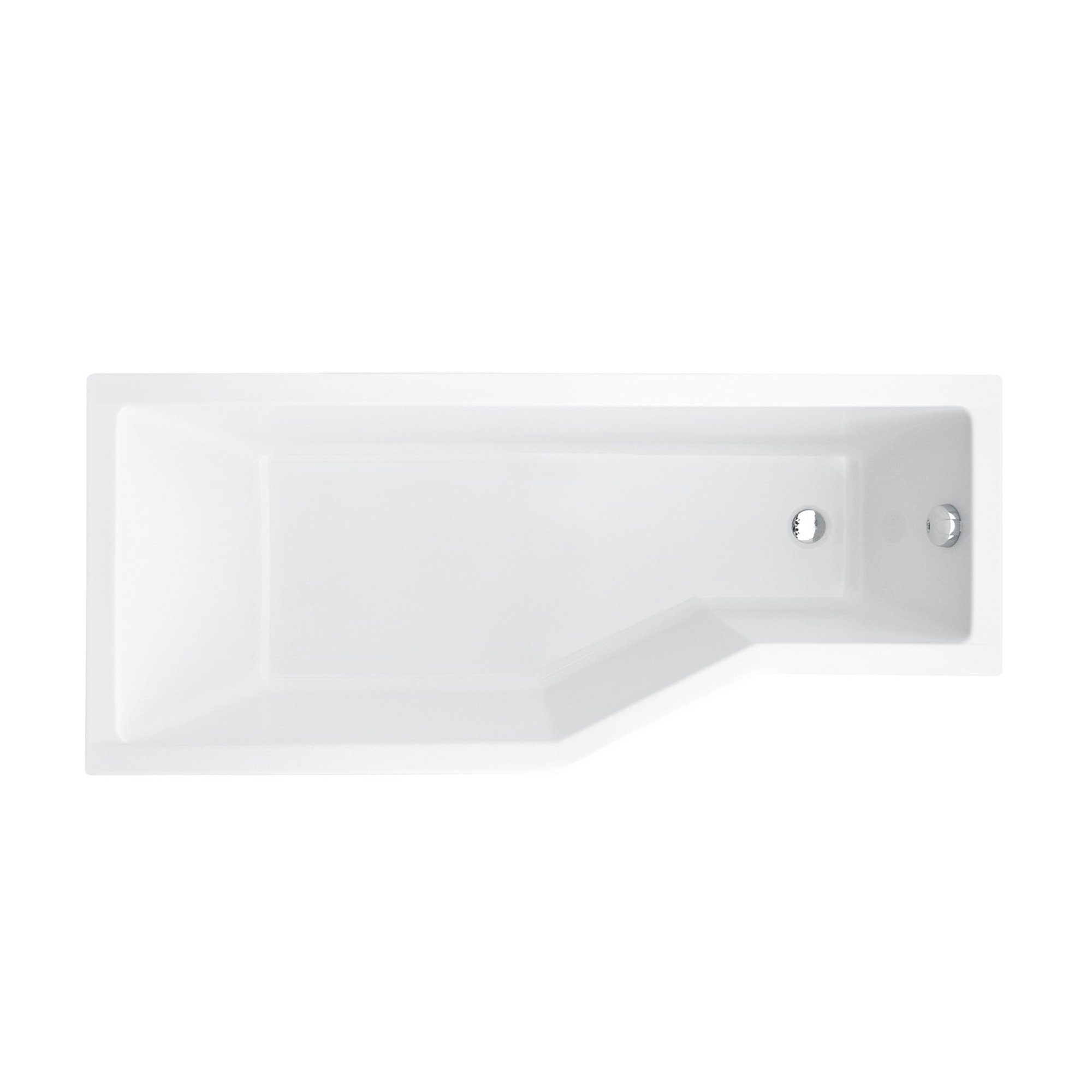 KOLMAN Badewanne Eckbadewanne Integra 150x75, (Links/Rechts), Duschwand Acrylchürze Styroporträger, Ablauf VIEGA & Füße GRATIS