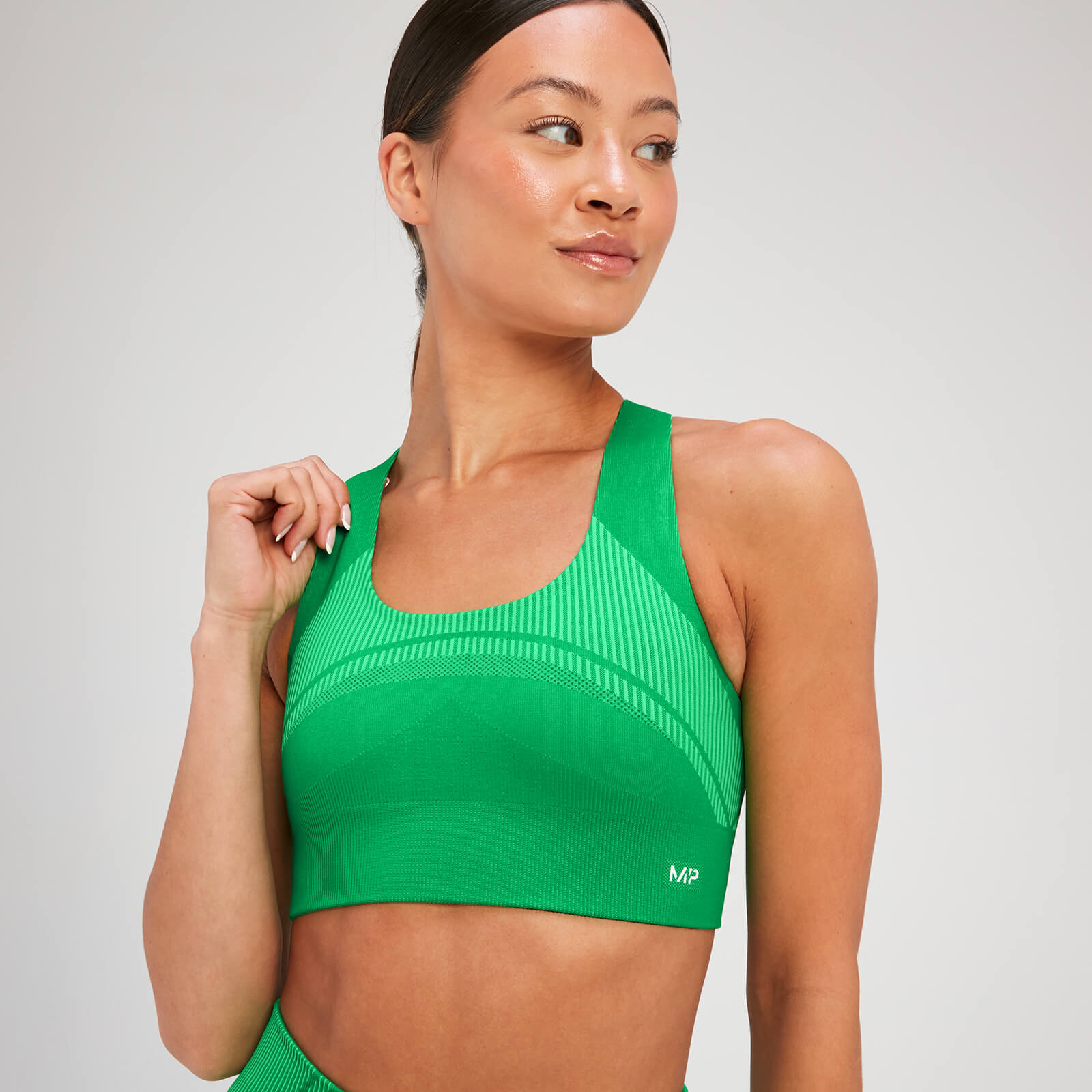 Brassière de sport sans coutures MP Tempo Ultra pour femmes – Vert vif
