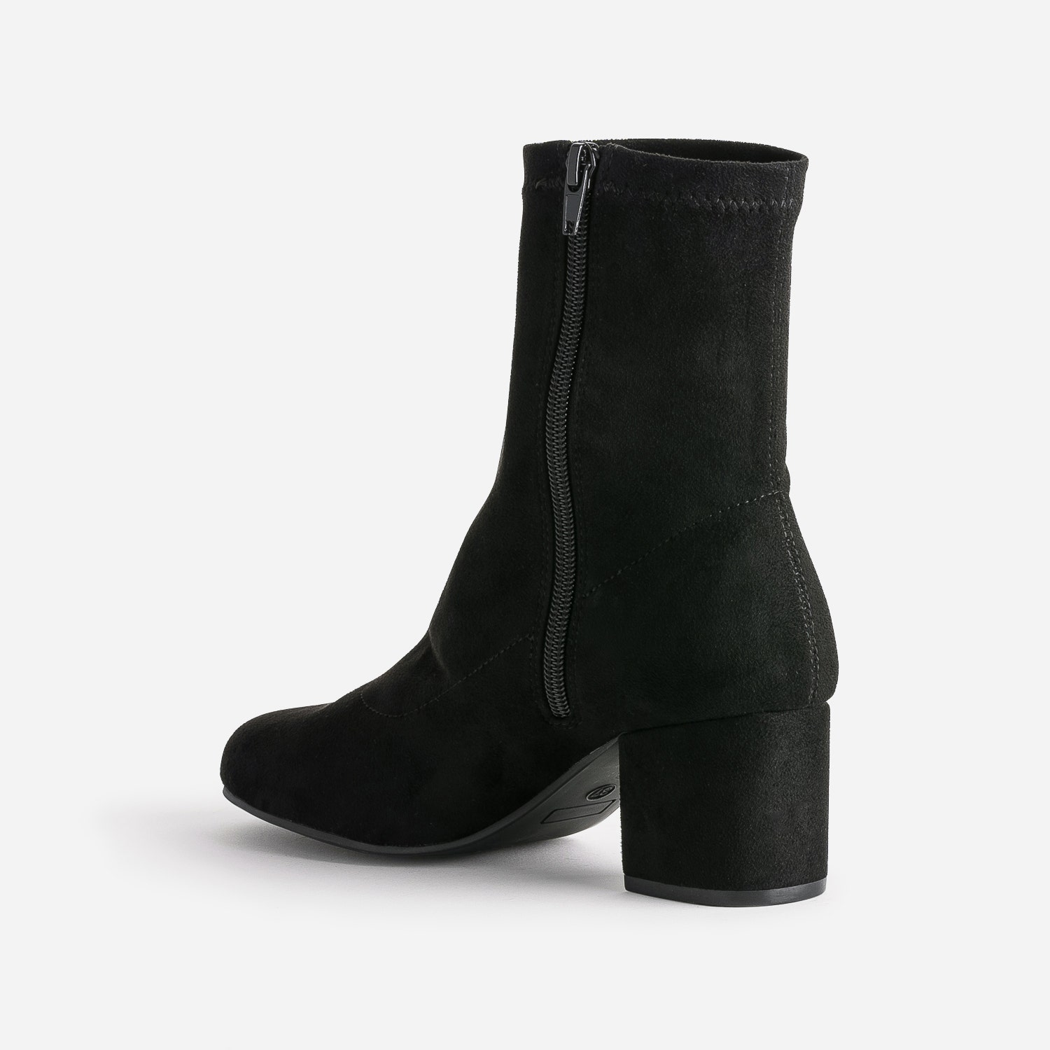 Boots noir éco-conçu en textile suédé