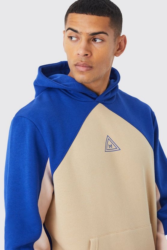 Colorblock Hoodie mit Logo